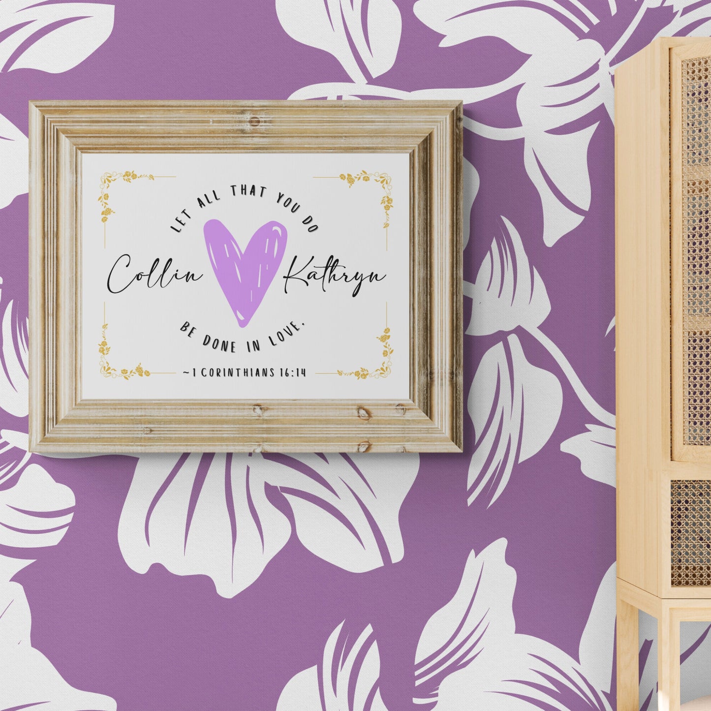 1 Corinthians 16 14 Poster Let All That You Do Be Done In Love Scripture Wall Art Bible Verse Printable Personalized Christian Wall Art