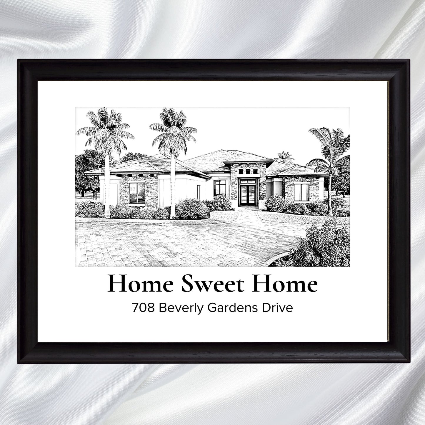 Drawing of a home print Sketched Print Housewarming Gift for Realtor Closing Gift Christian Poster