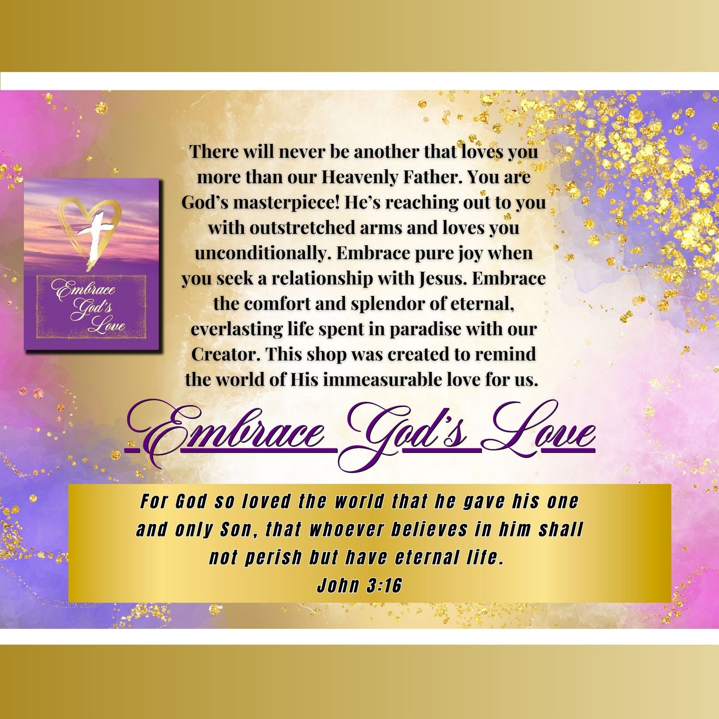 I was Created For a Purpose Christian Wall Art Bible Verse Print God's Promise of Eternal Life Printable Digital Download