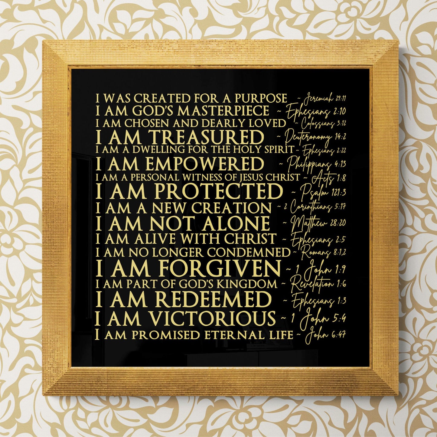 I was Created For a Purpose Christian Wall Art Bible Verse Print God's Promise of Eternal LifeClassic Semi-Glossy Paper Poster