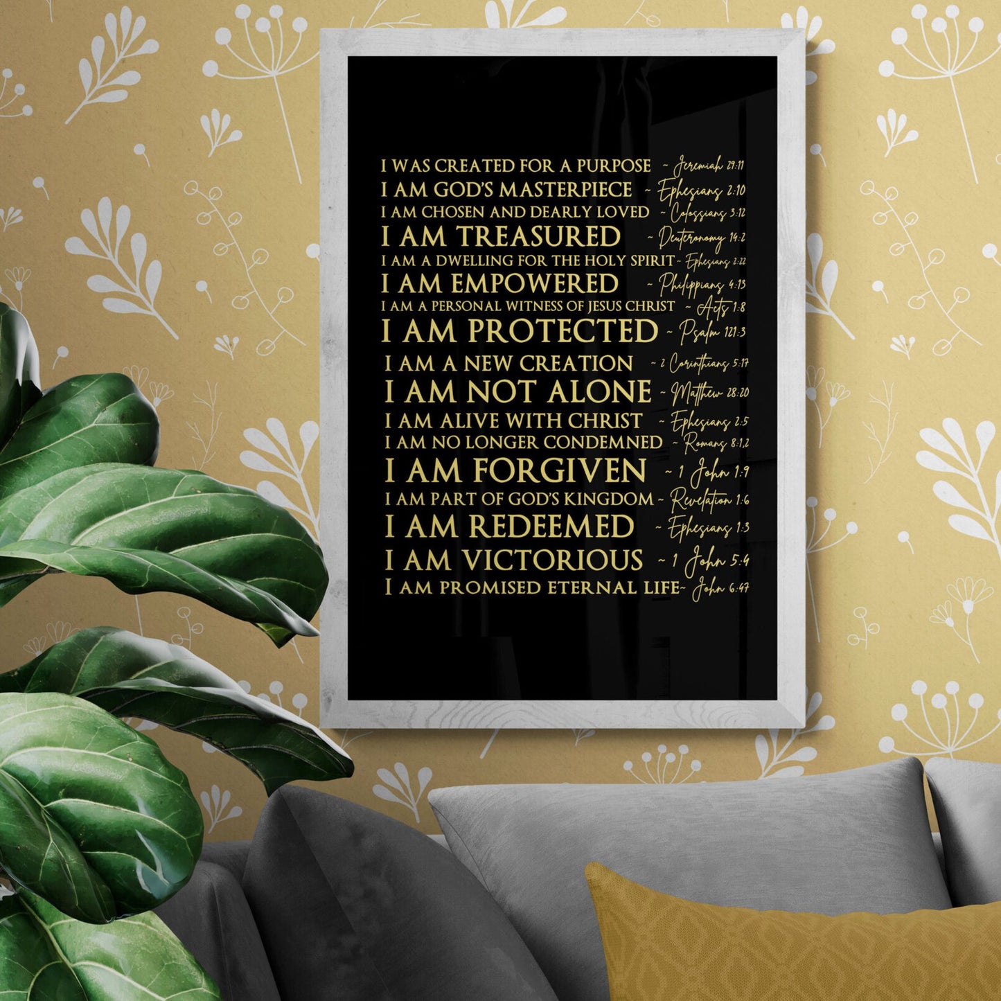 I was Created For a Purpose Christian Wall Art Bible Verse Print God's Promise of Eternal LifeClassic Semi-Glossy Paper Poster