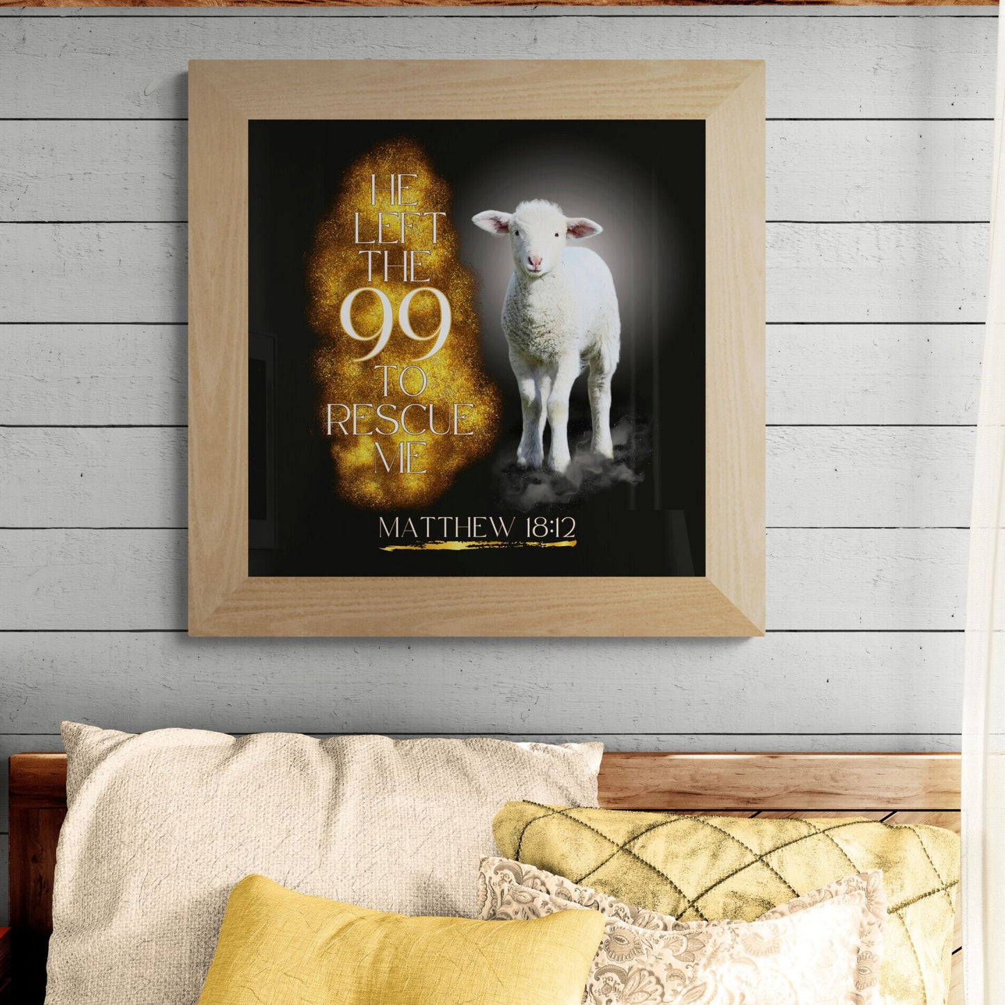 Matthew 18:12 Bible Verse Print He Left the 99 to Rescue Me Poster Christian Inspired Print