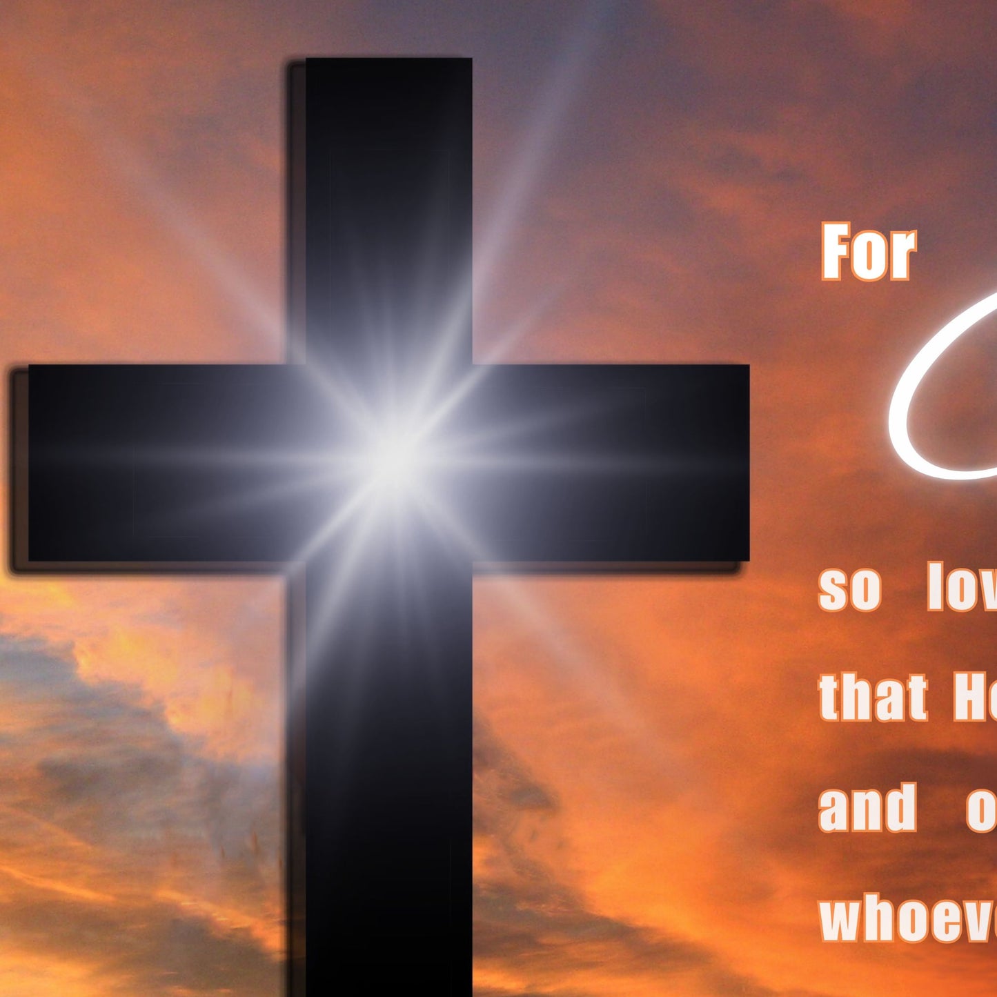 John 3:16 Poster For God So Loved the World Sign Christian Wall Art Bible Verse Wall Art I am the Light of the World Eternal Life Print