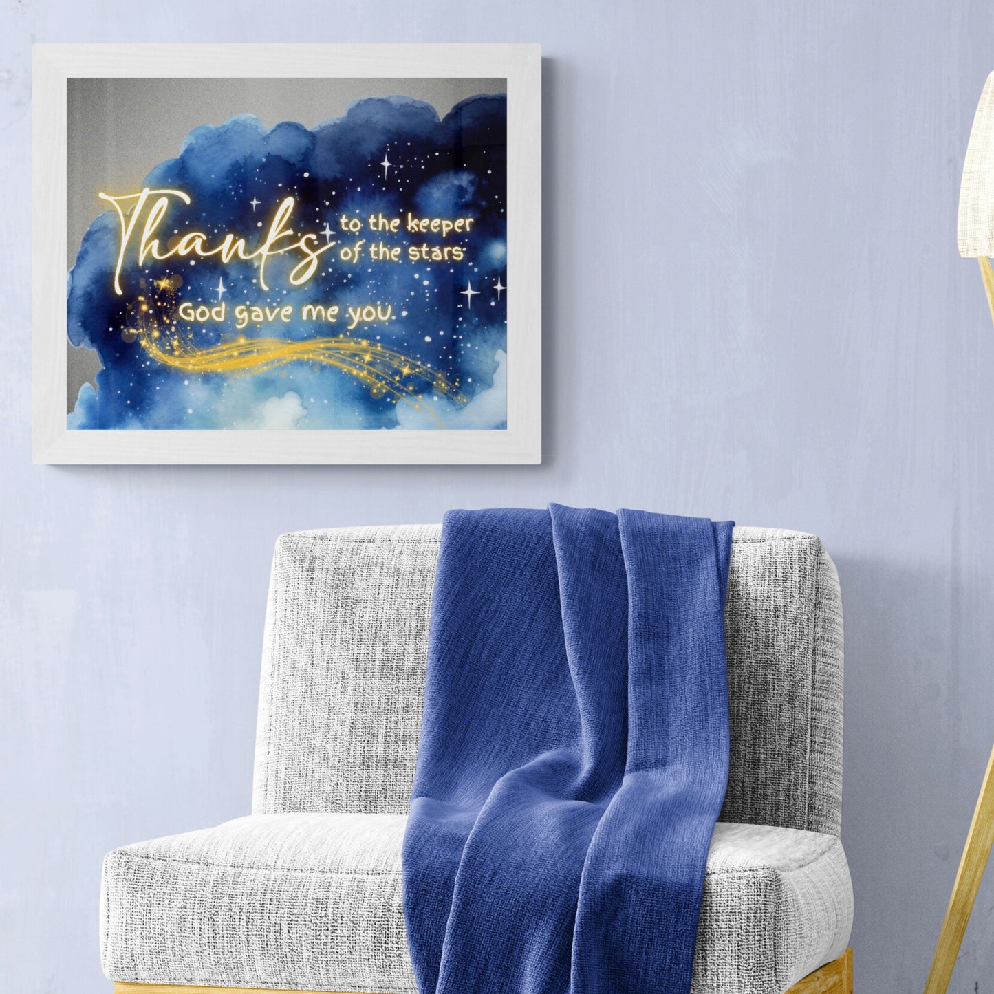 Thanks to the Keeper of the Stars, God Gave Me You Print Christian Wall Art Stars Poster