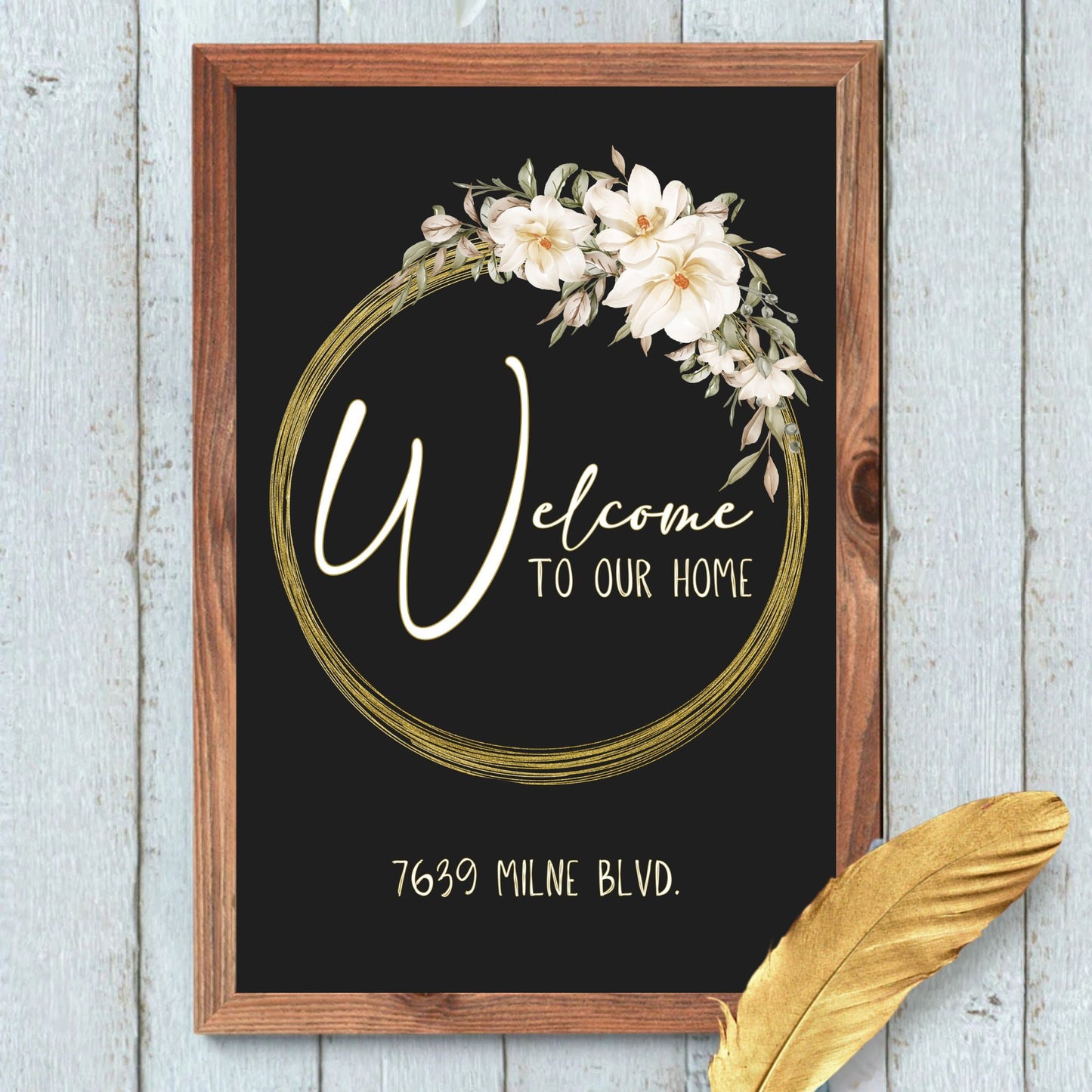 Welcome to Our Home Poster Sign Personalized Print Family Name Sign Address Print Family Name Print Customizable Poster