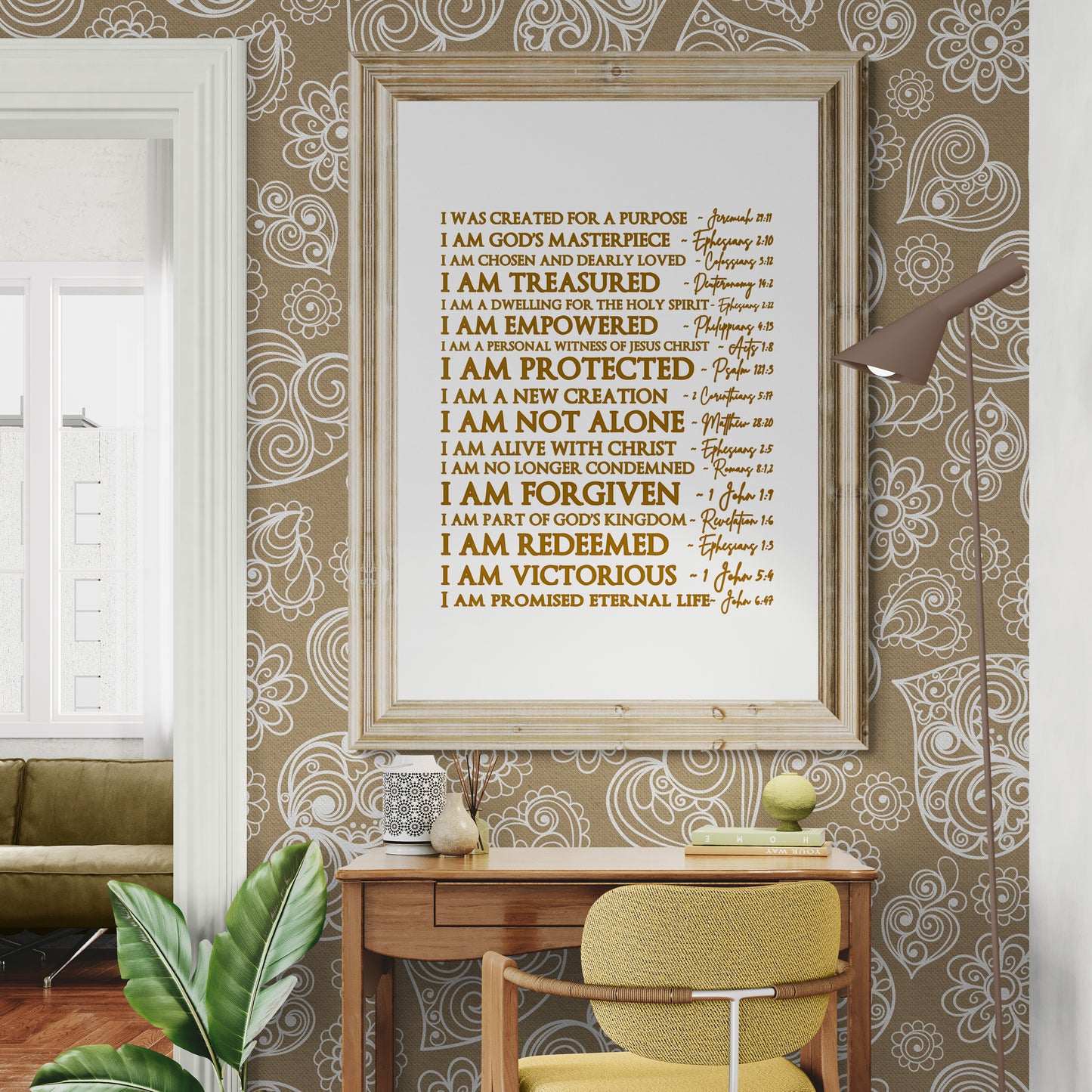 I was Created For a Purpose Christian Wall Art Bible Verse Print God's Promise of Eternal Life Christian Gift Classic Semi-Glossy Paper Poster