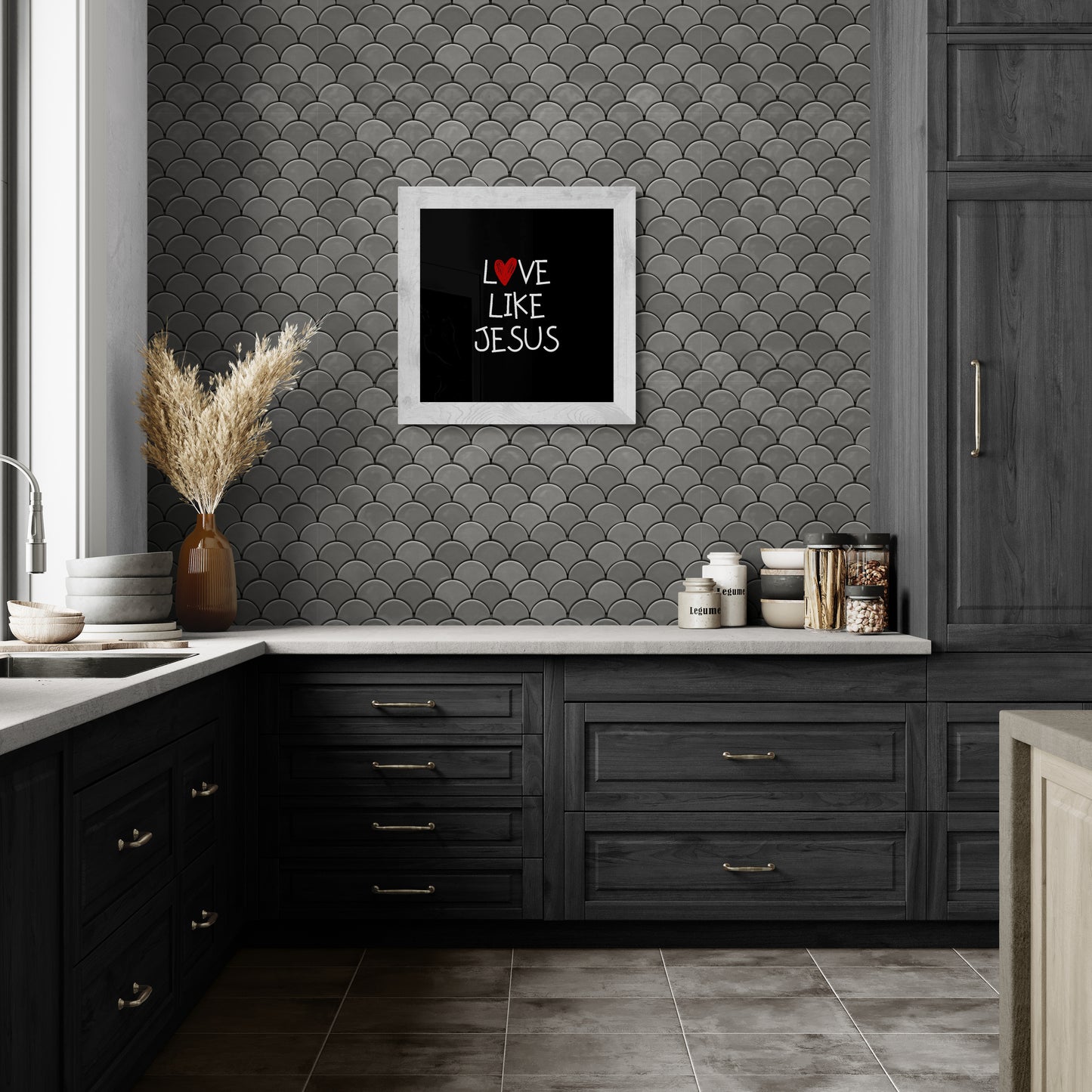 Love Like Jesus Poster Print Religious Poster Jesus is Love Children's Playroom Decor Child's Nursery Baby Shower Gift Minimalist Print Classic Semi-Glossy Paper Poster BlackClassic Semi-Glossy Paper Poster