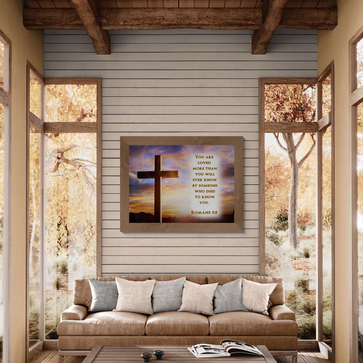Romans 5:8 You are Loved More Than You Will Ever Know By Someone Who Died To Know You Christian Wall Art Religious Print