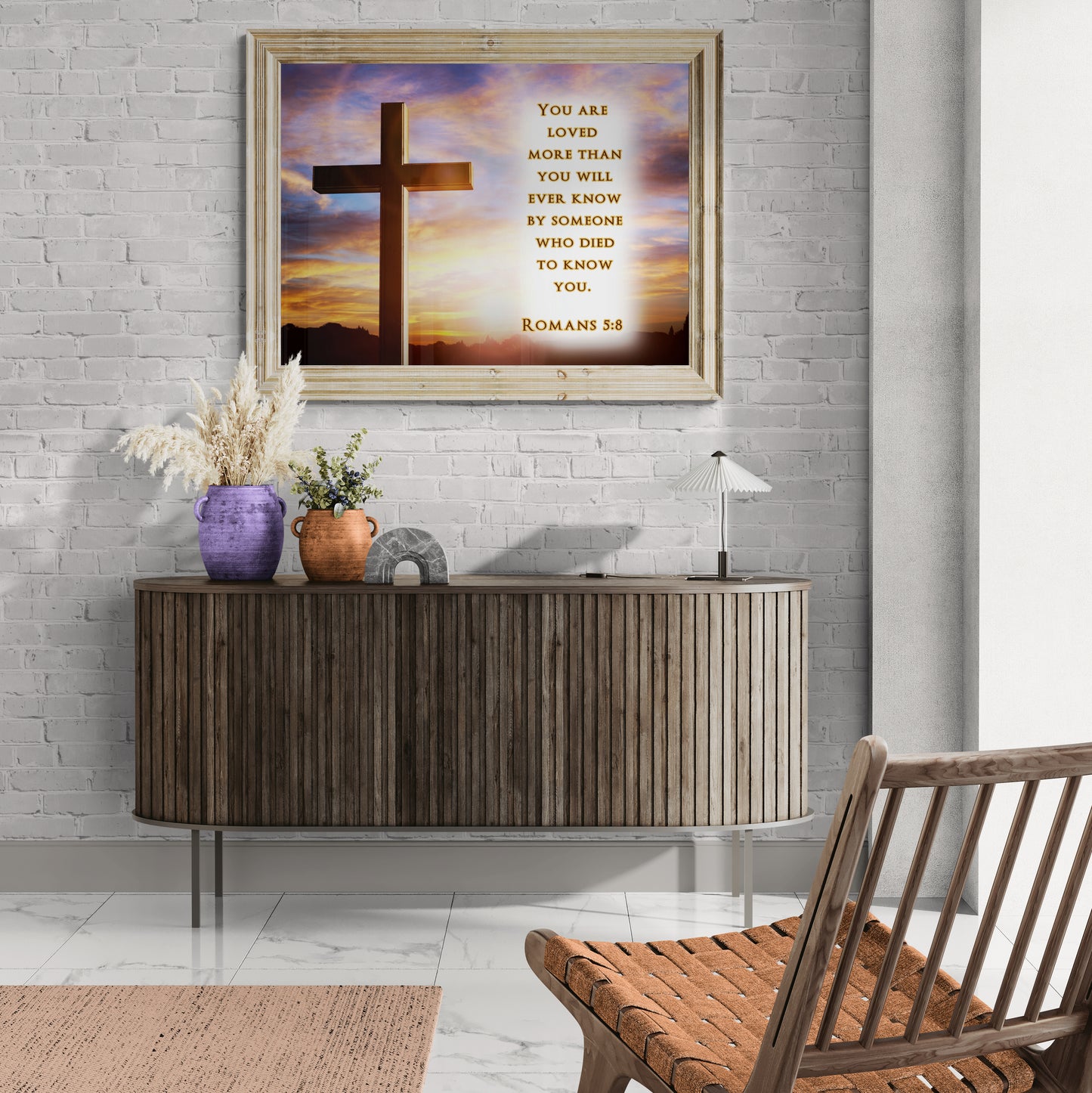 Romans 5:8 You are Loved More Than You Will Ever Know By Someone Who Died To Know You Christian Wall Art Religious Print