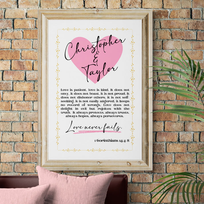 1 Corinthians 13 - Love Is Patient Rustic Sign main image 1