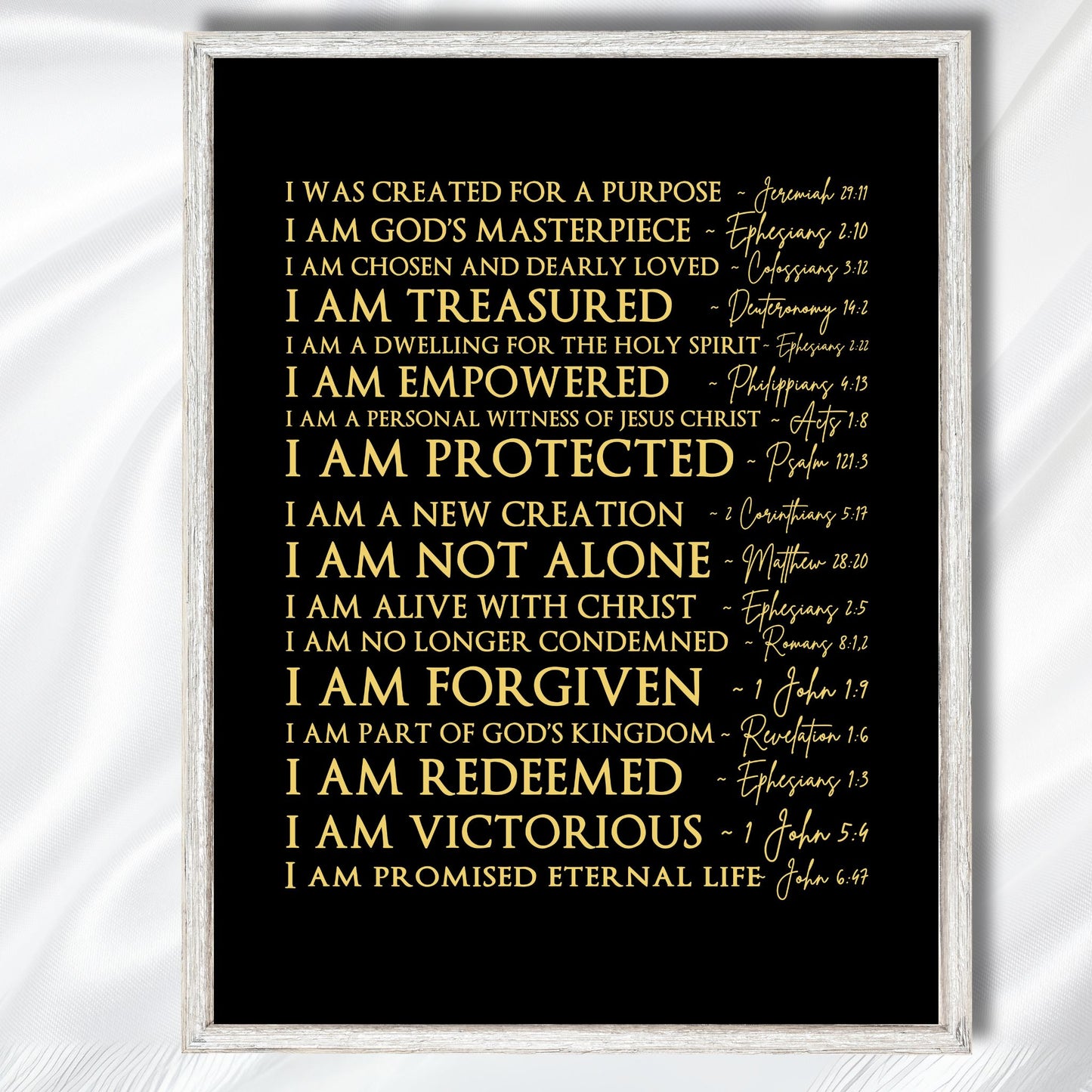 I was Created For a Purpose Christian Wall Art Bible Verse Print God's Promise of Eternal LifeClassic Semi-Glossy Paper Poster