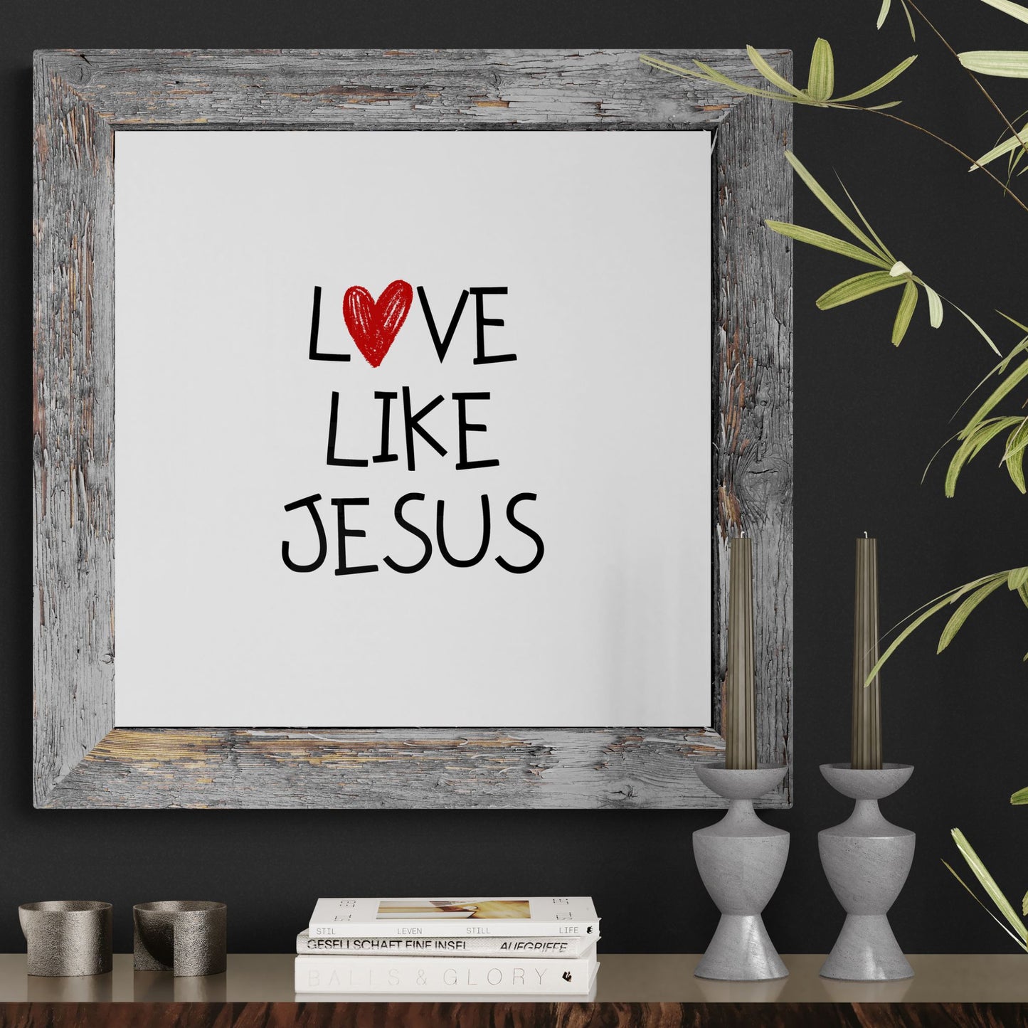 Love Like Jesus Poster Print Religious Poster Jesus is Love Children's Playroom Decor Child's Nursery Baby Shower Gift Minimalist Print