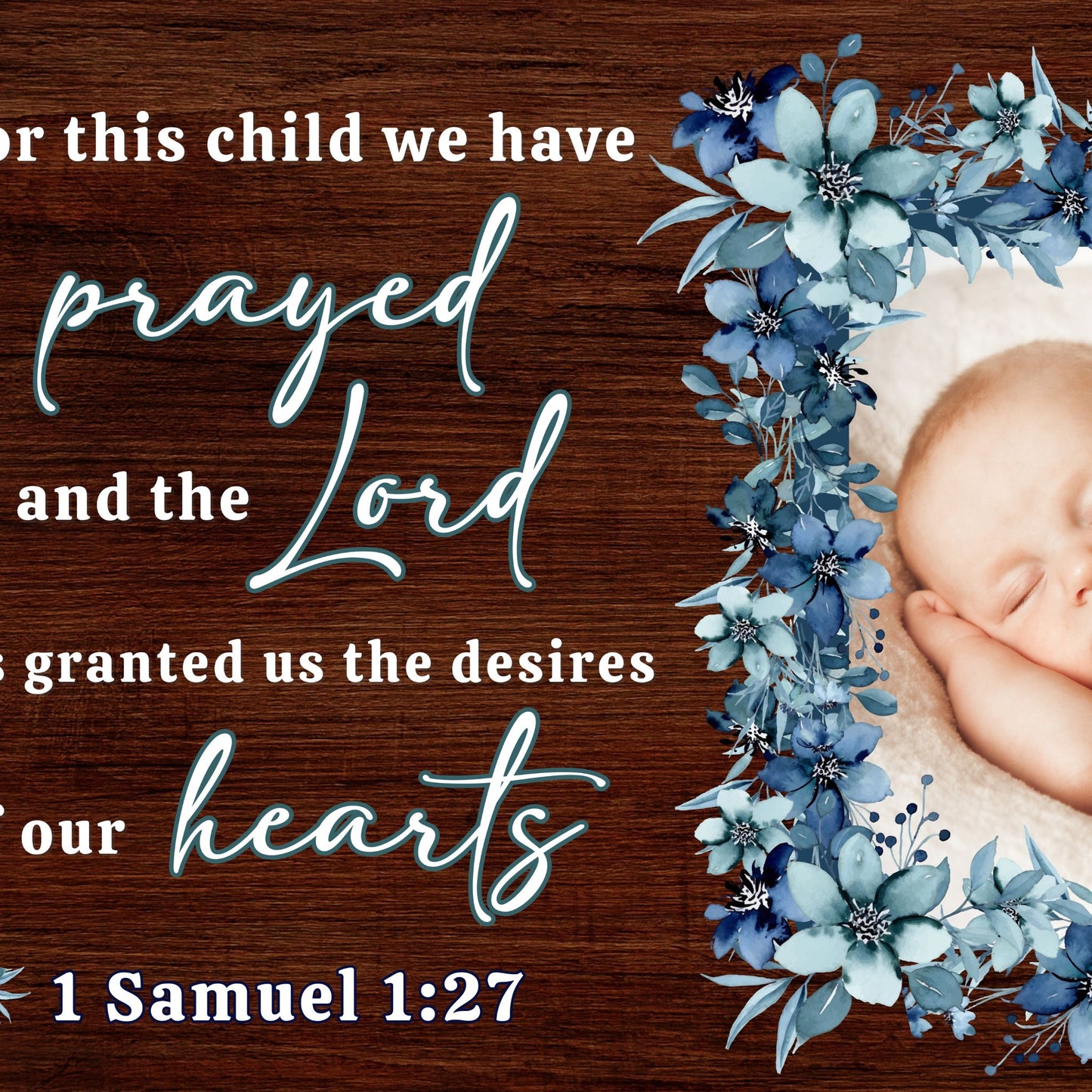 1 Samuel 1:27 Sign For This Child We Have Prayed Christian Wall Art Nursery Wall Art Custom Made Sign Above Crib Sign Baby Picture Newborn