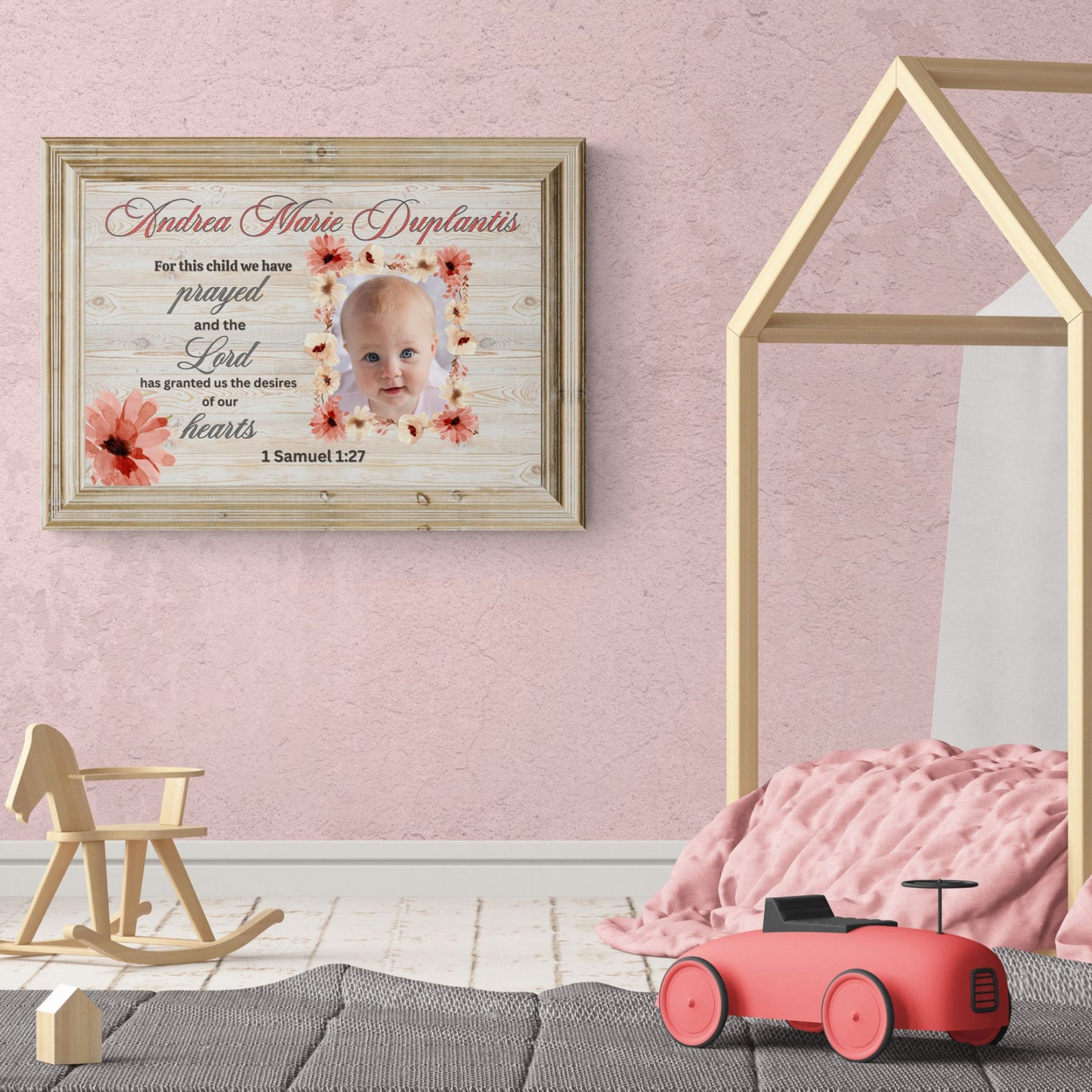 1 Samuel 1:27 Sign For This Child We Have Prayed Christian Wall Decor Nursery Wall Art Horizontal Sign Above Crib Sign Nursery Signs Newborn